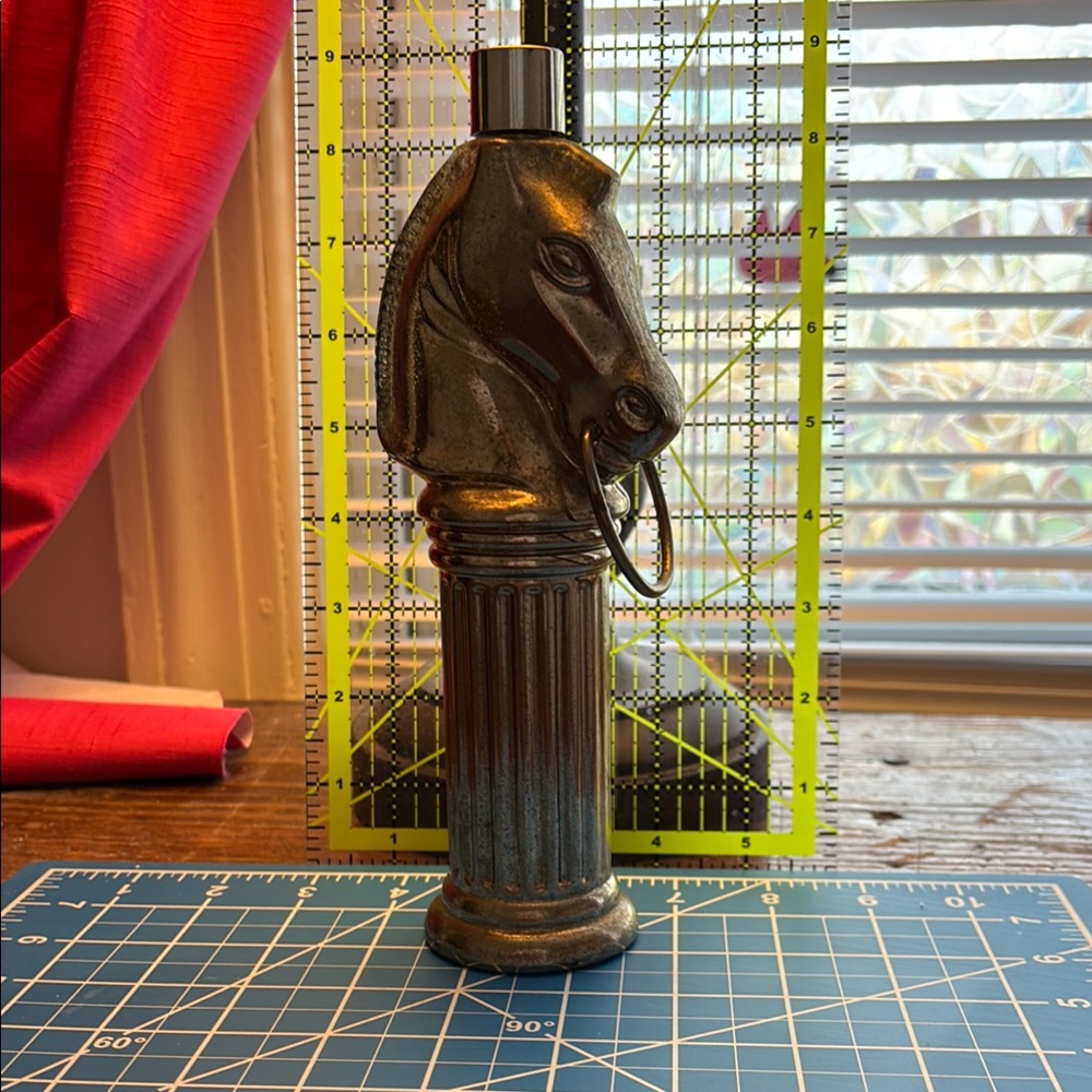 Avon Gold Horse Head Sculpture Art